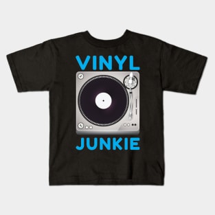 Vinyl Junkie Old School Record Player T-Shirt Kids T-Shirt